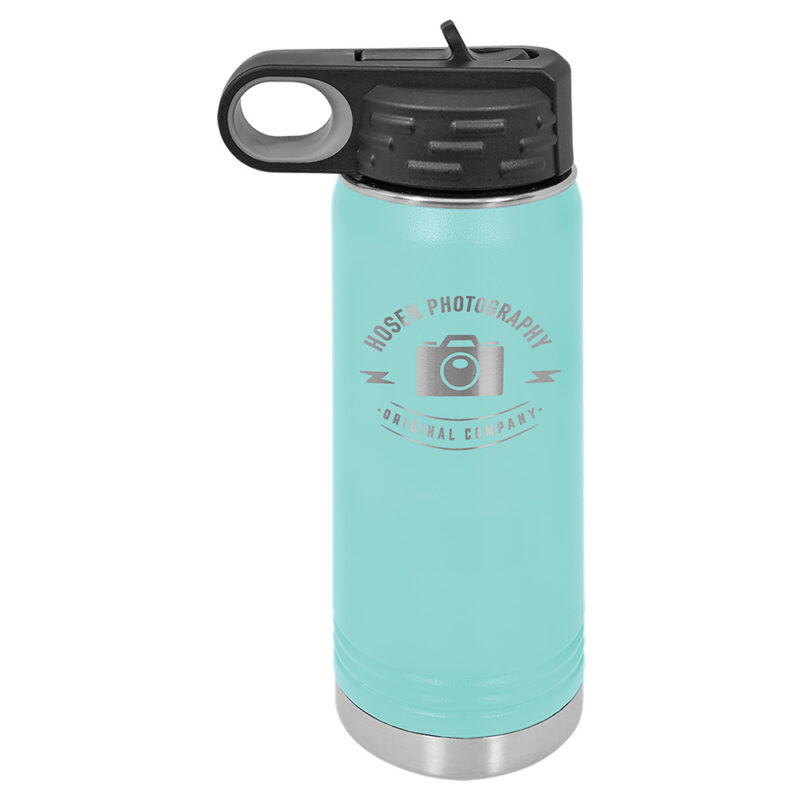 Custom Engraved 20oz Polar Water Bottle, Add your own text, design, logo. Multiple colors