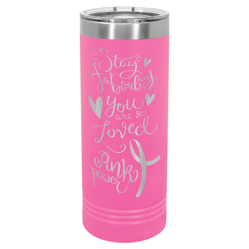 Custom Engraved 22oz Skinny Tumbler, Add your own text, design, logo